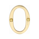 M Marcus Heritage Brass Numeral 0 - Face Fix 51mm 